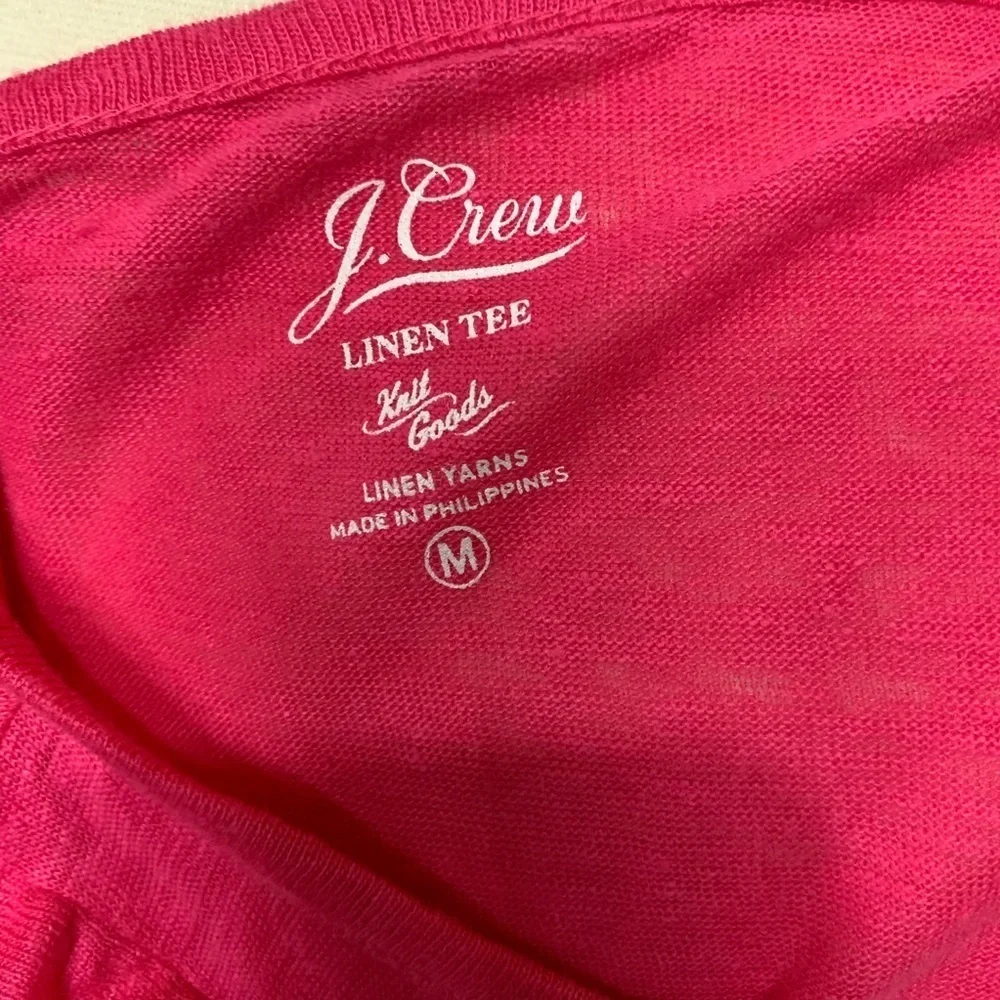 J. Crew Pink Linen Sleeveless Top